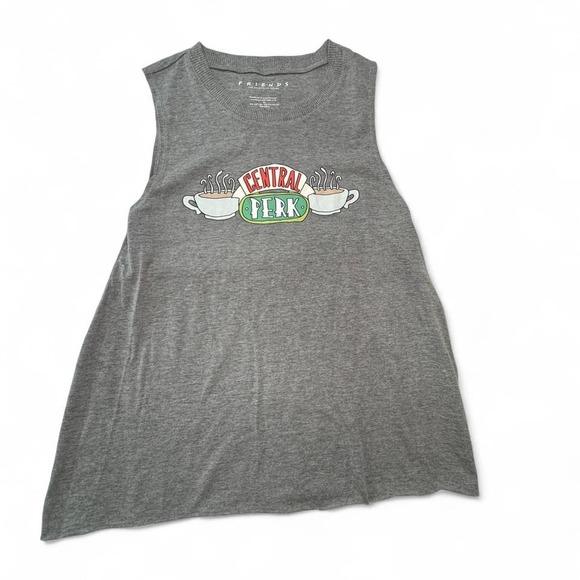 FRIENDS Central Perk Cafe Sleeveless gray tank top - Picture 1 of 6